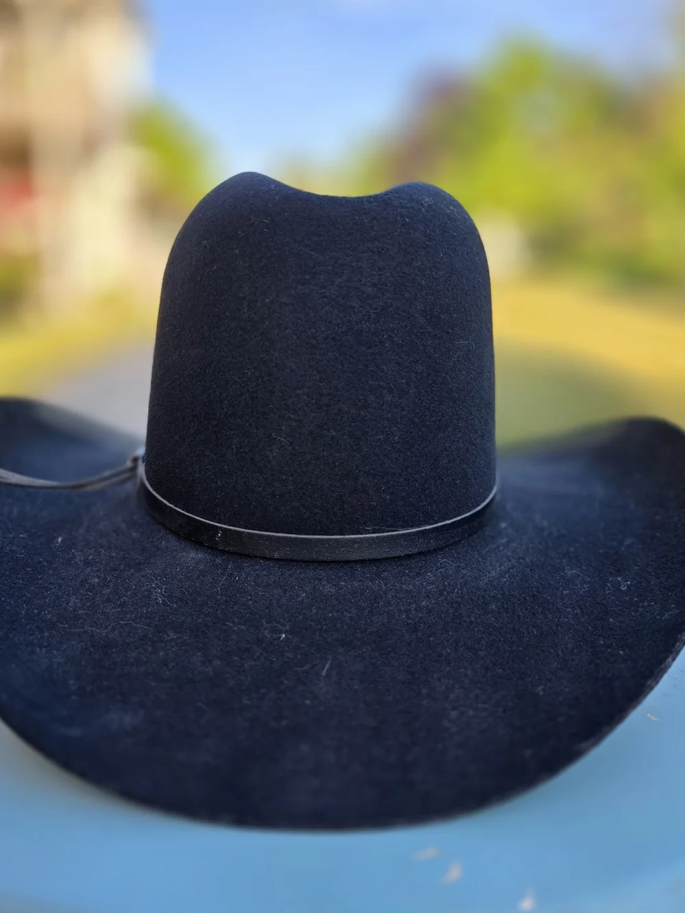 Eddy Bros Bandit Black Wool Felt Cowboy Hat Size 7 Made in USA Vintage